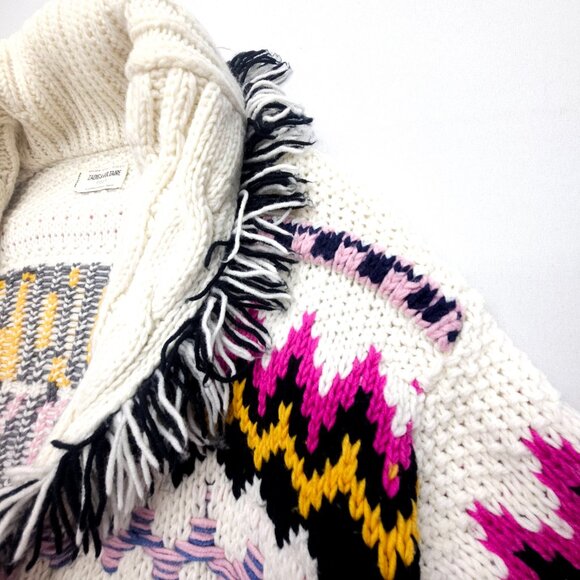 Women's Multicolor Graphic Sweater - Picture 5 of 14